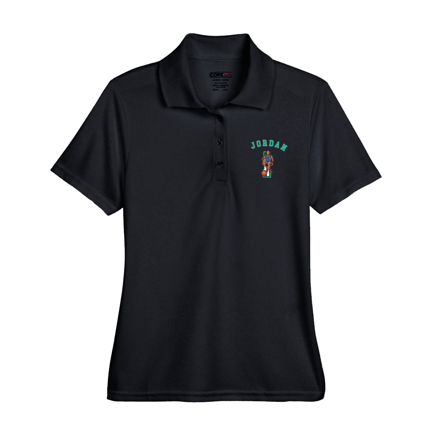 Womens Performance Polo — Shirsey Arch in Black