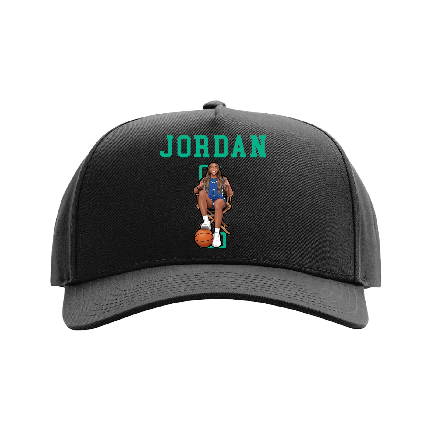 Full Fabric Five-Panel Champ Cap — Shirsey in Black