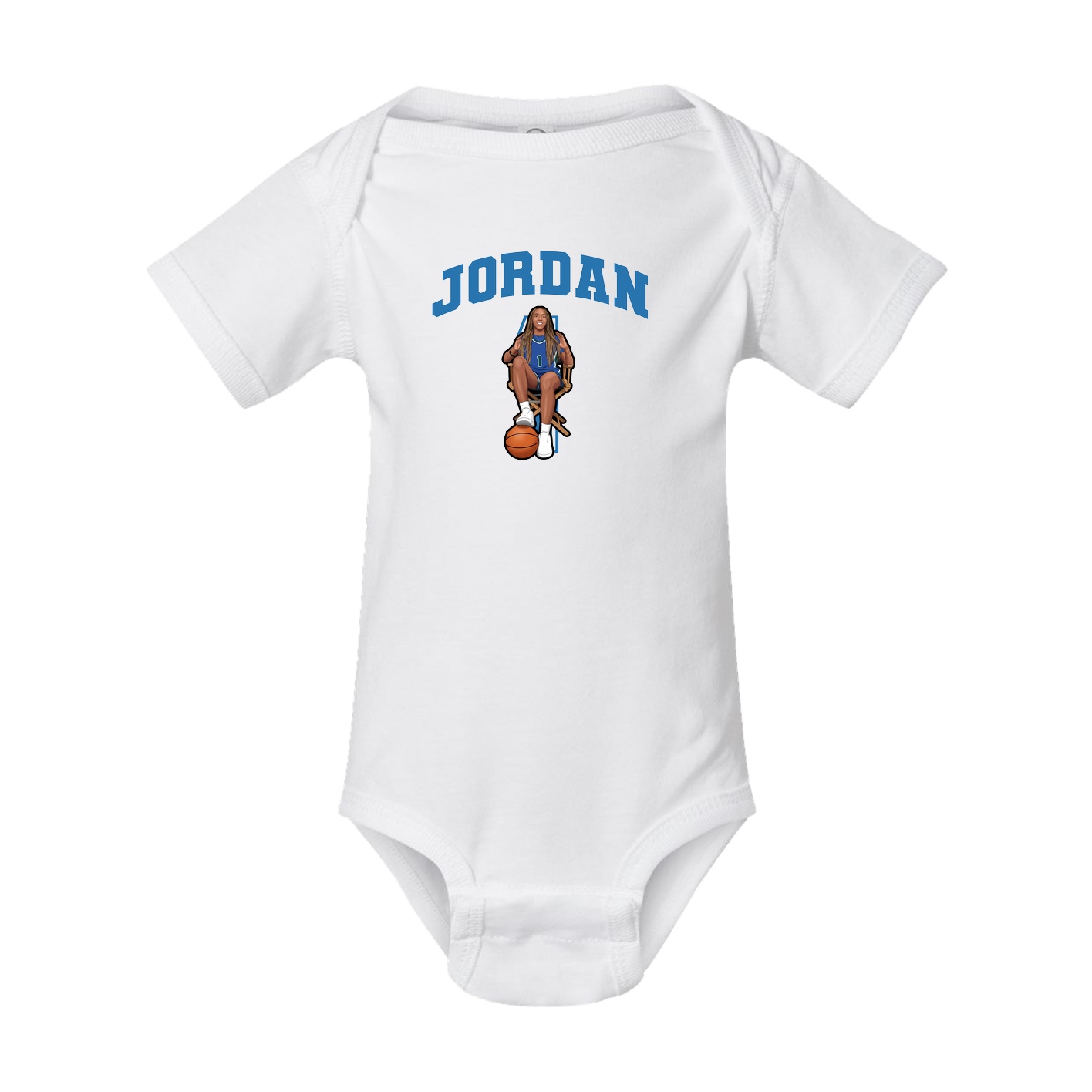 Baby Onesie — Number in White