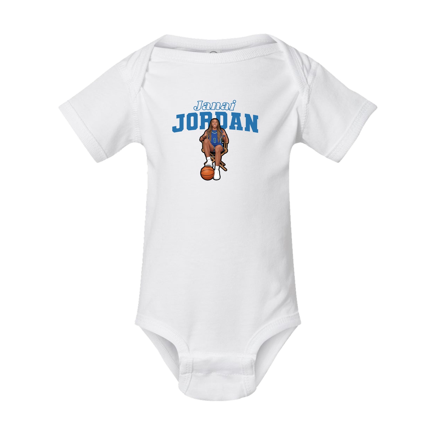 Baby Onesie — Name Arch in White