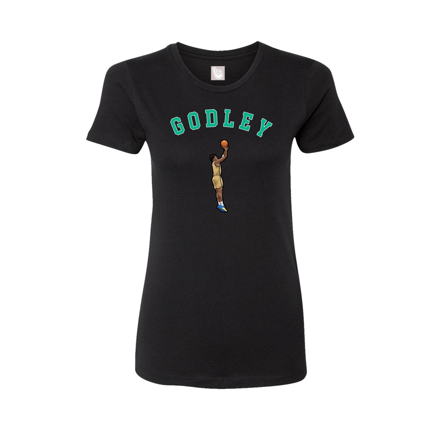Fitted Women's Tee — Shirsey Arch in Black