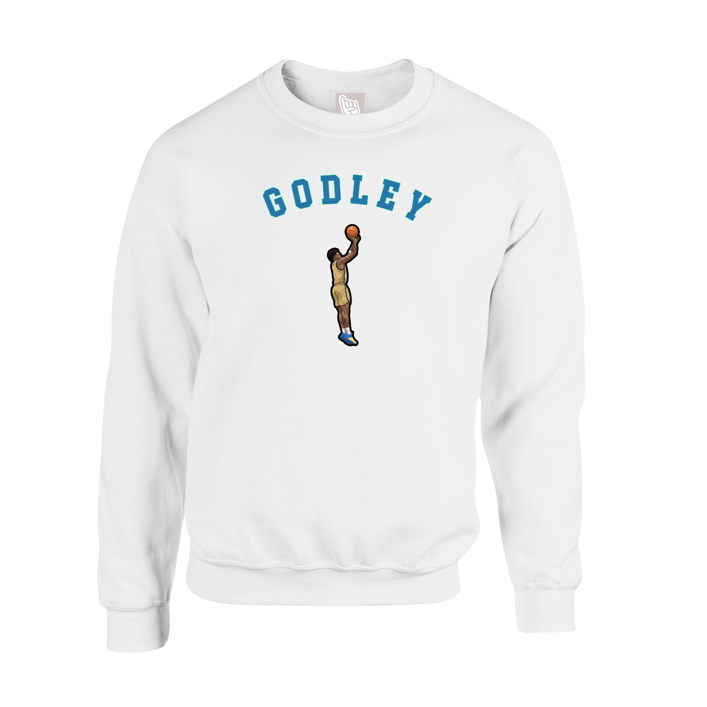 Fleece Crew — Shirsey Arch in White