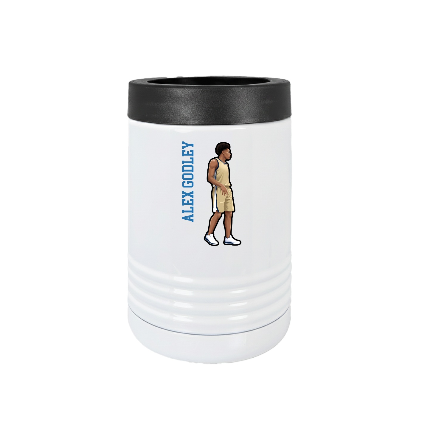Beverage Holder — Name Vertical in White