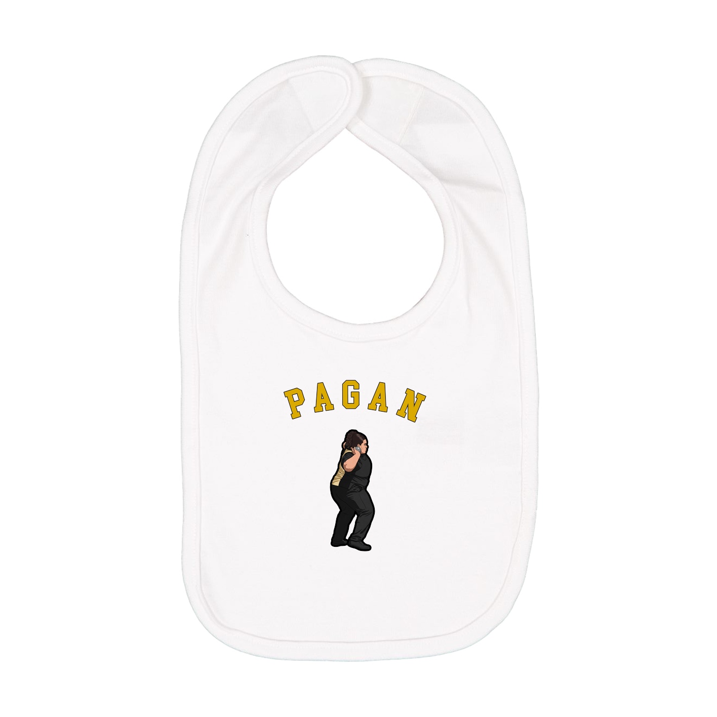 Infant Bib — Shirsey Arch in White