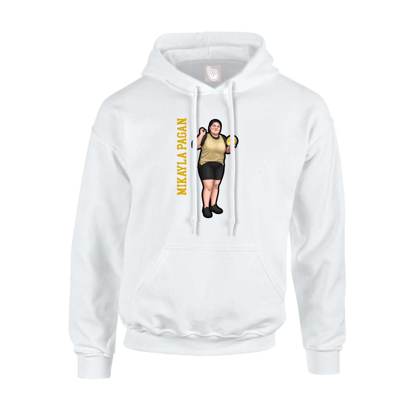 Hoodie — Name Vertical in White