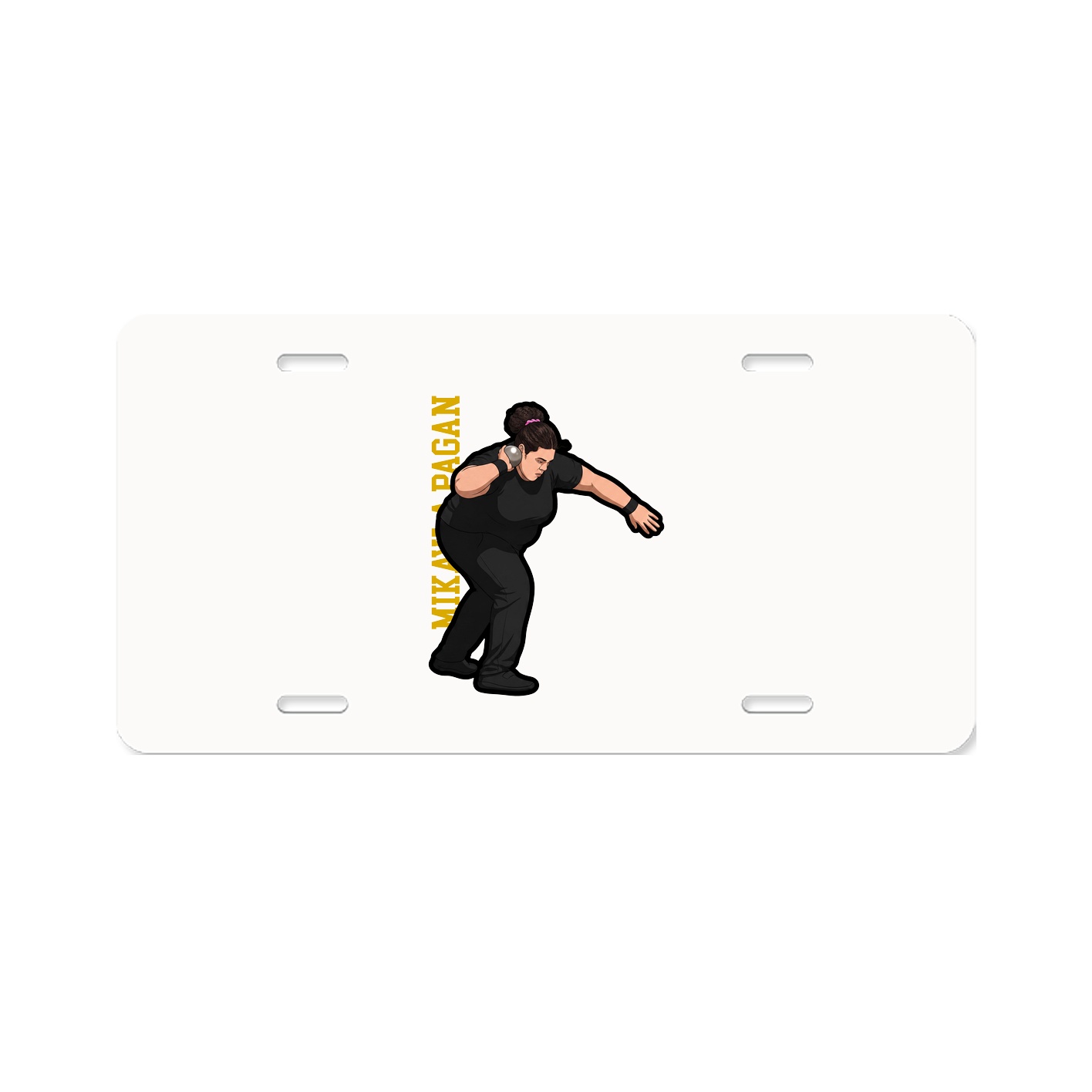 License Plate — Name Vertical in Classic