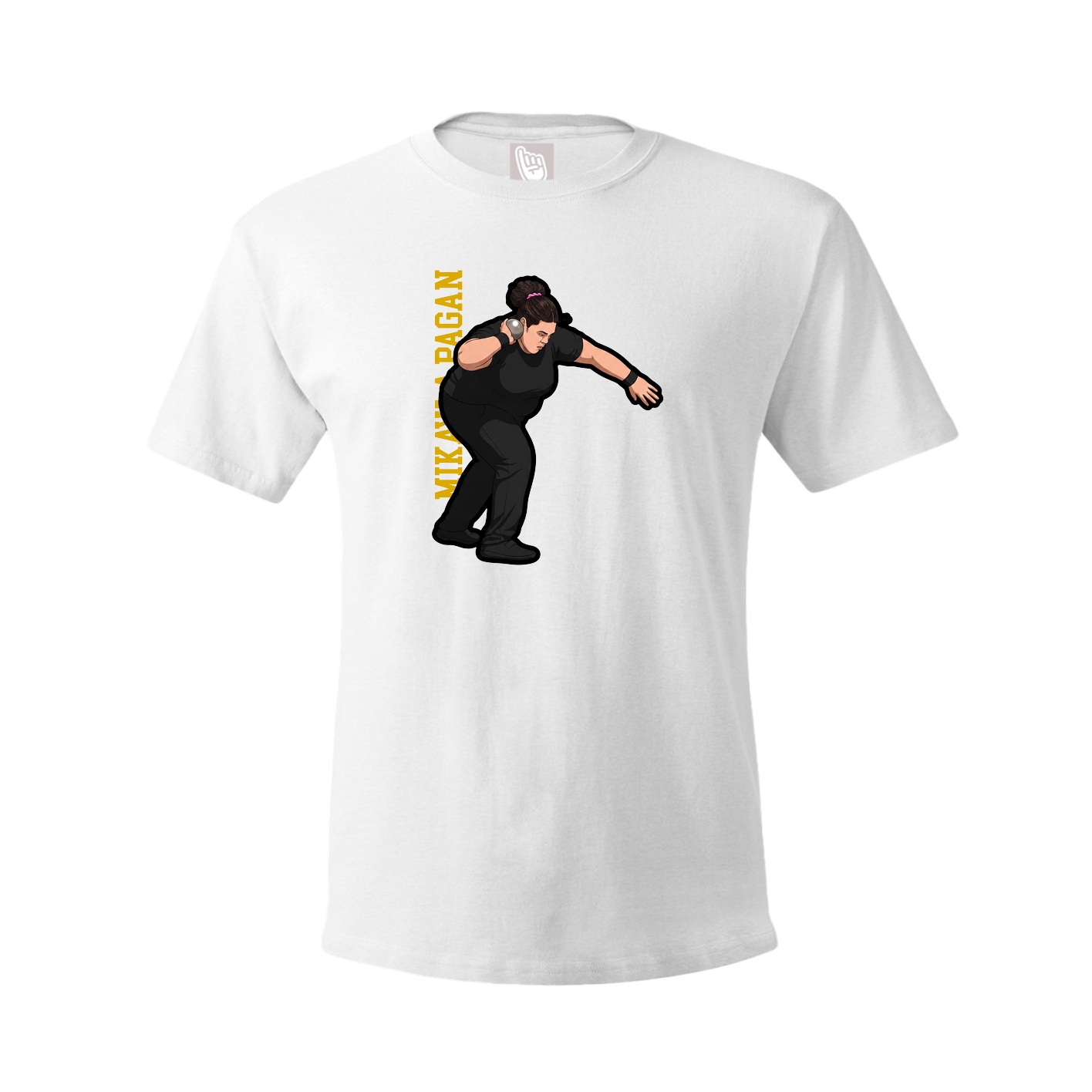 Youth Tee — Name Vertical in White