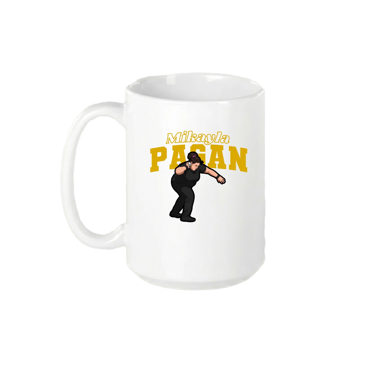 15oz Coffee Mug — Name Arch in White