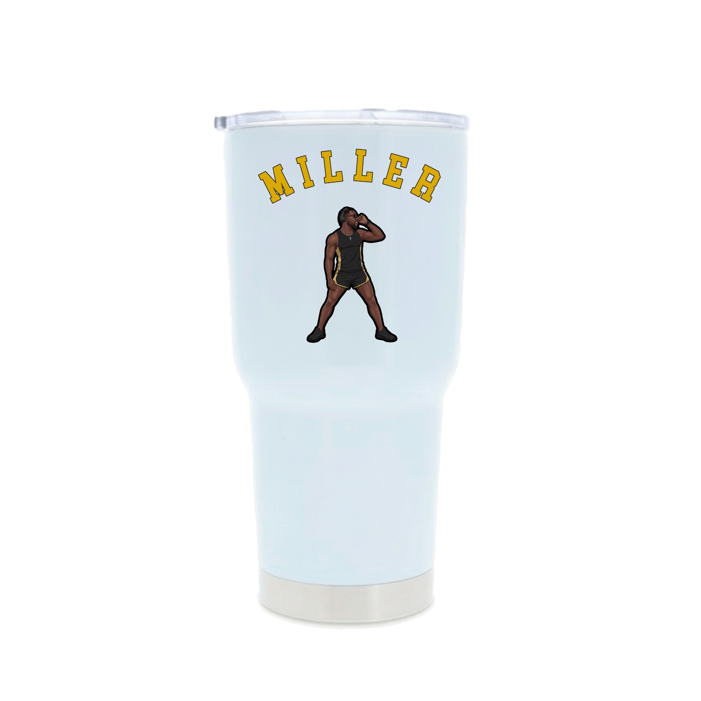 30oz Stainless Steel Tumbler — Shirsey Arch in White