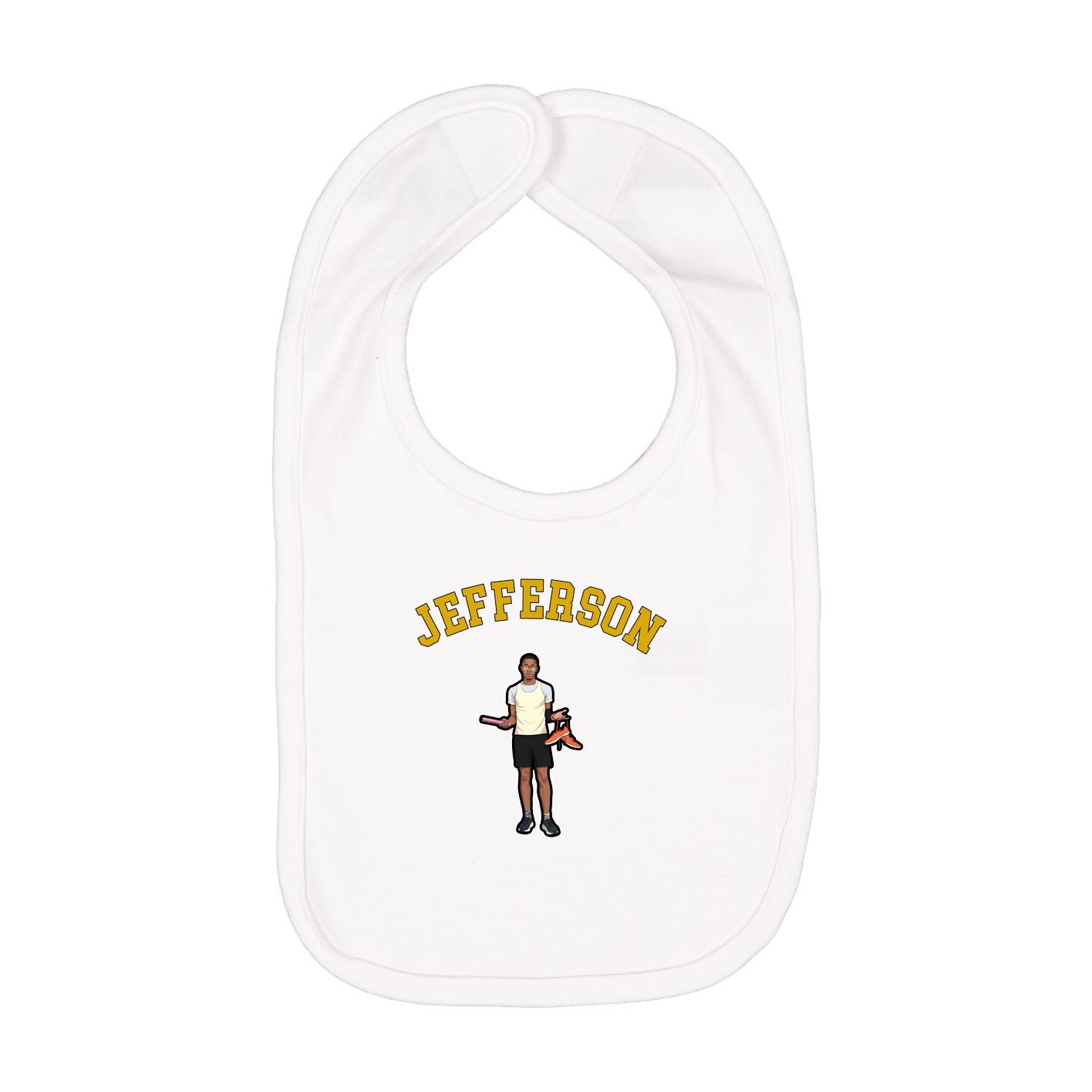 Infant Bib — Shirsey Arch in White