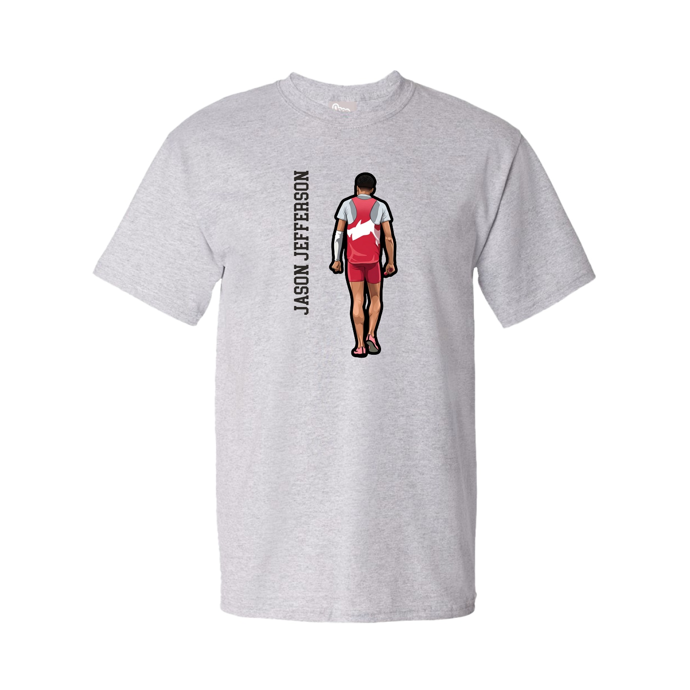 Youth Tee — Name Vertical in Grey