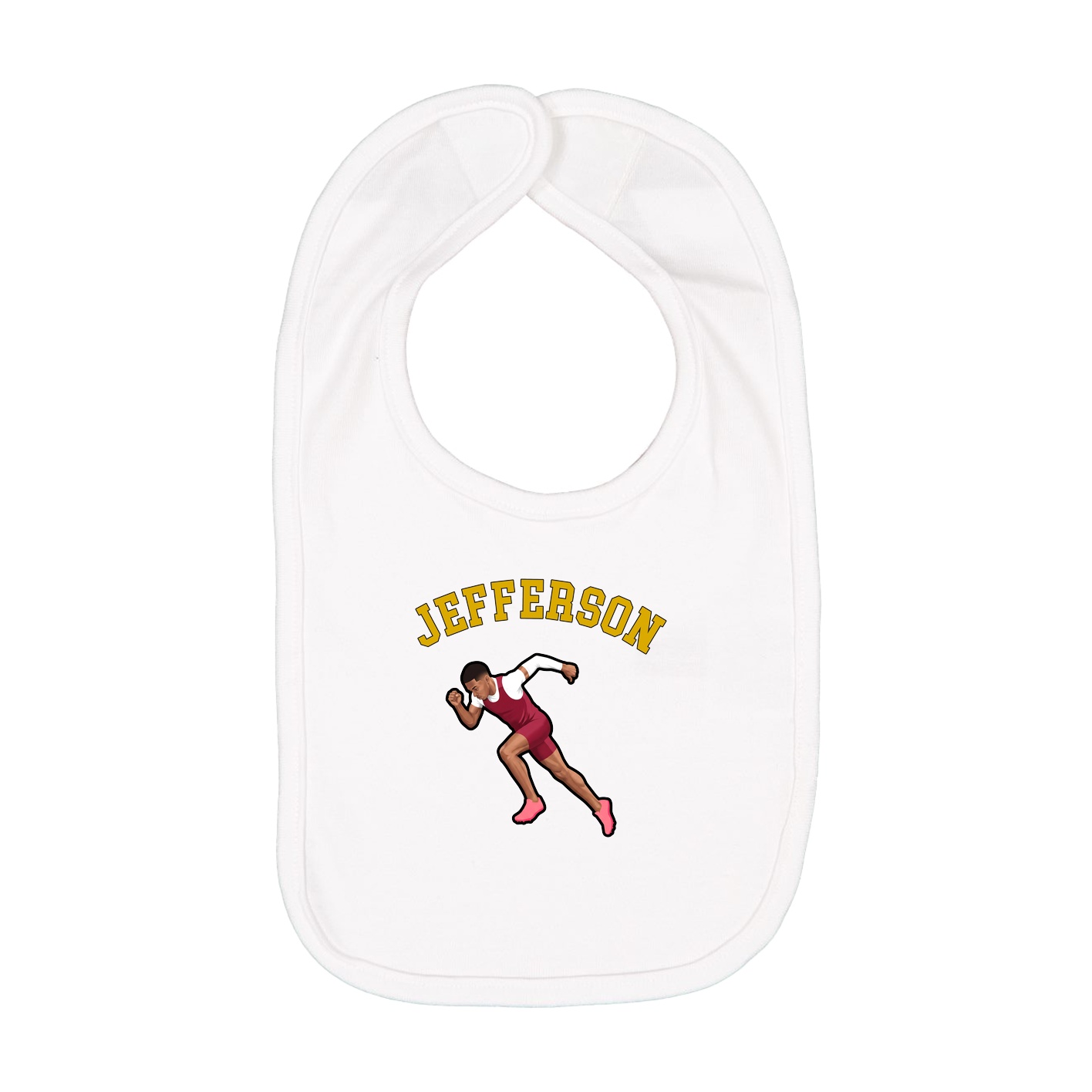 Infant Bib — Shirsey Arch in White