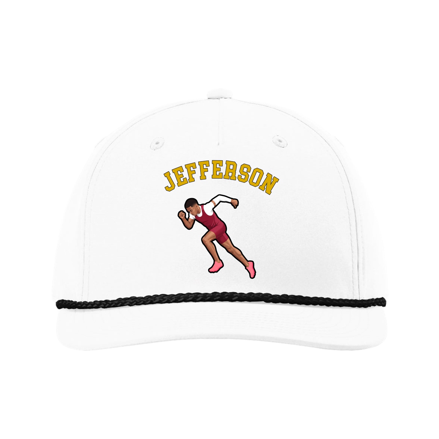 Five-Panel Classic Rope Cap — Shirsey Arch in White