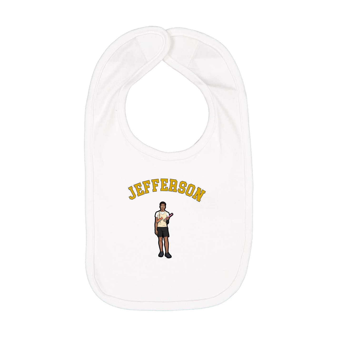 Infant Bib — Shirsey Arch in White