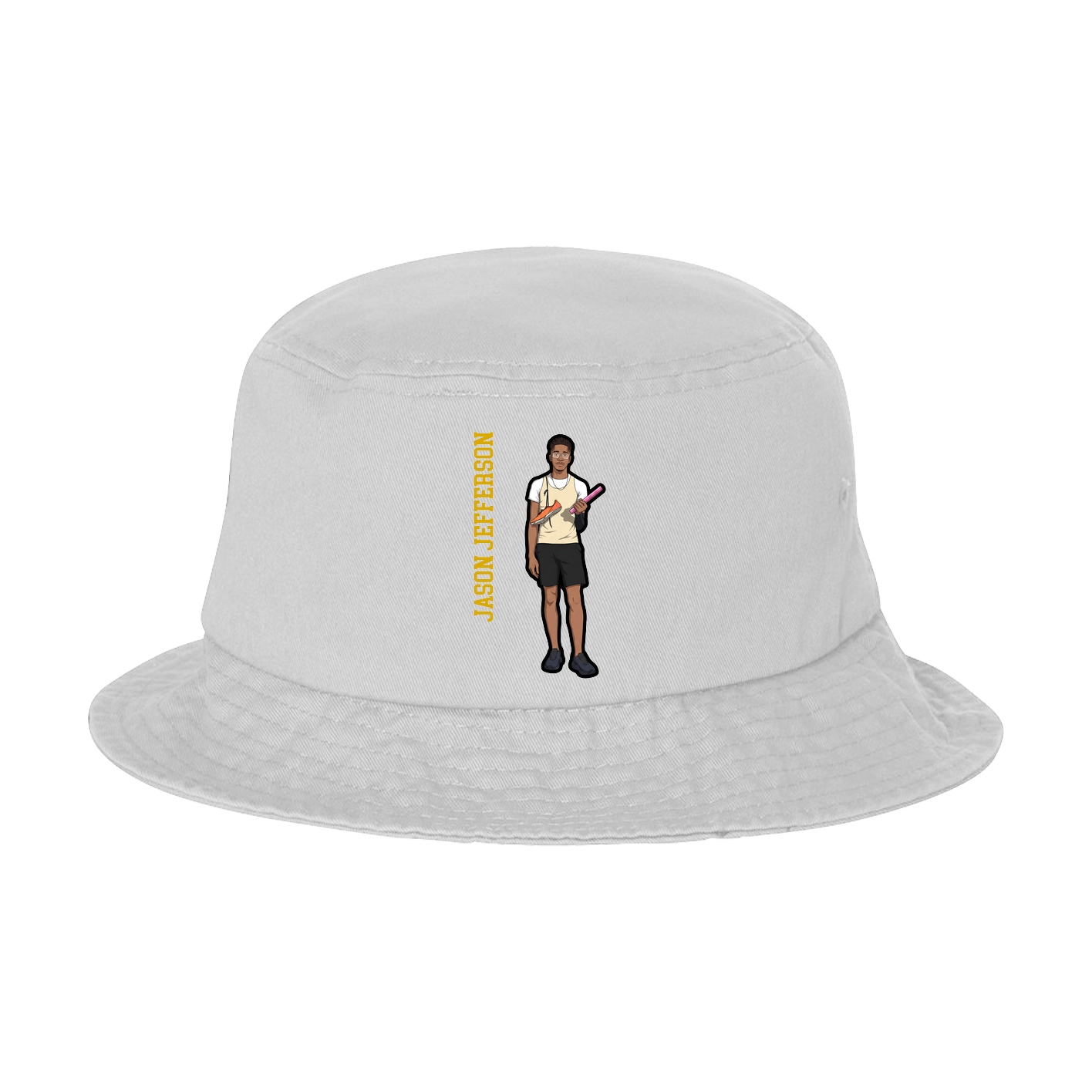 Bucket Cap — Name Vertical in White