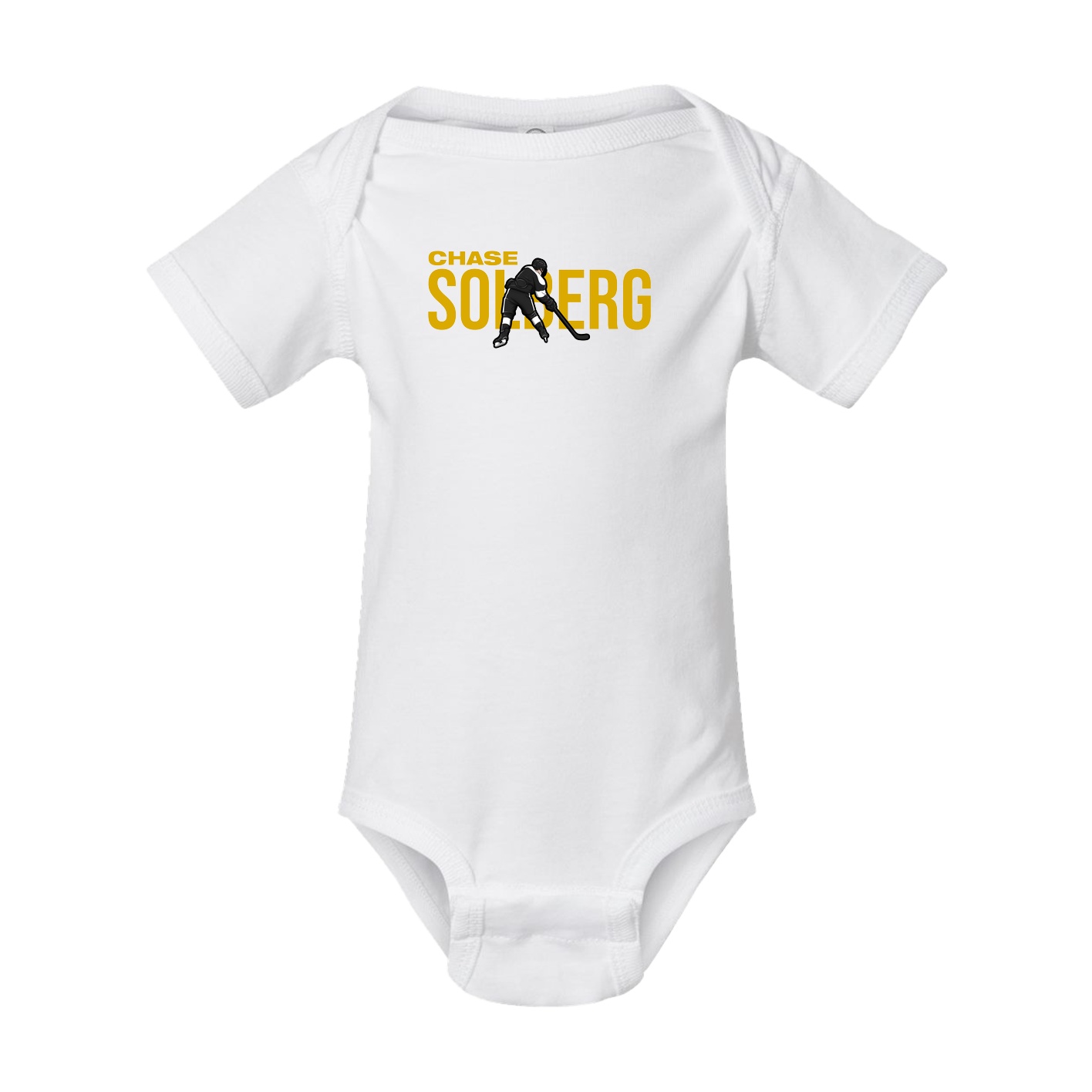 Baby Onesie — Player Name in White
