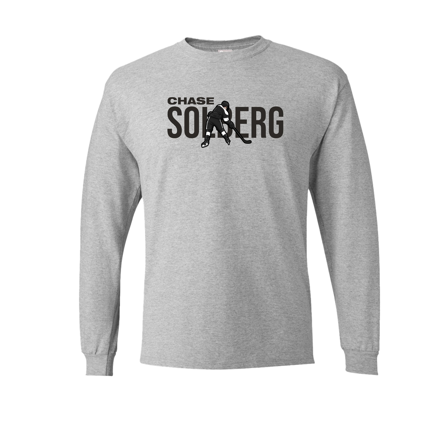 Long Sleeve Tee — Player Name in Grey
