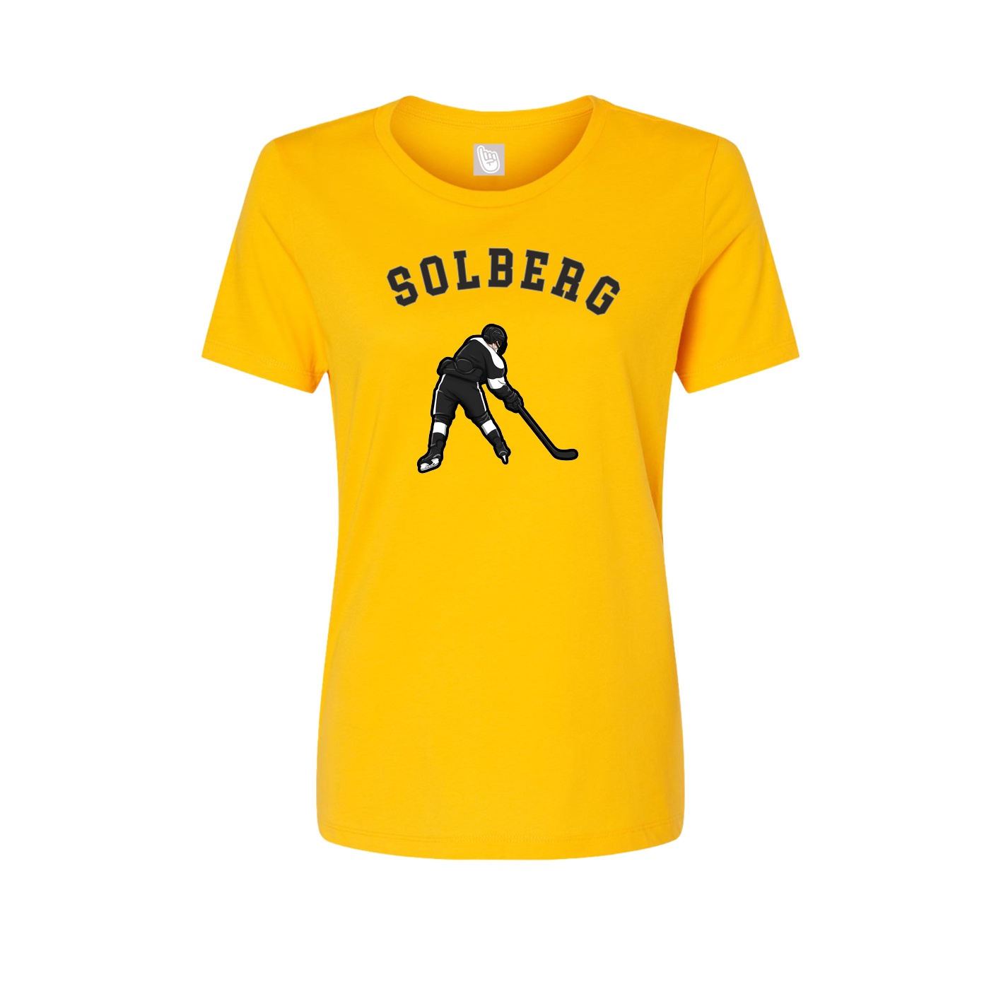 Fitted Women's Tee — Shirsey Arch in Gold