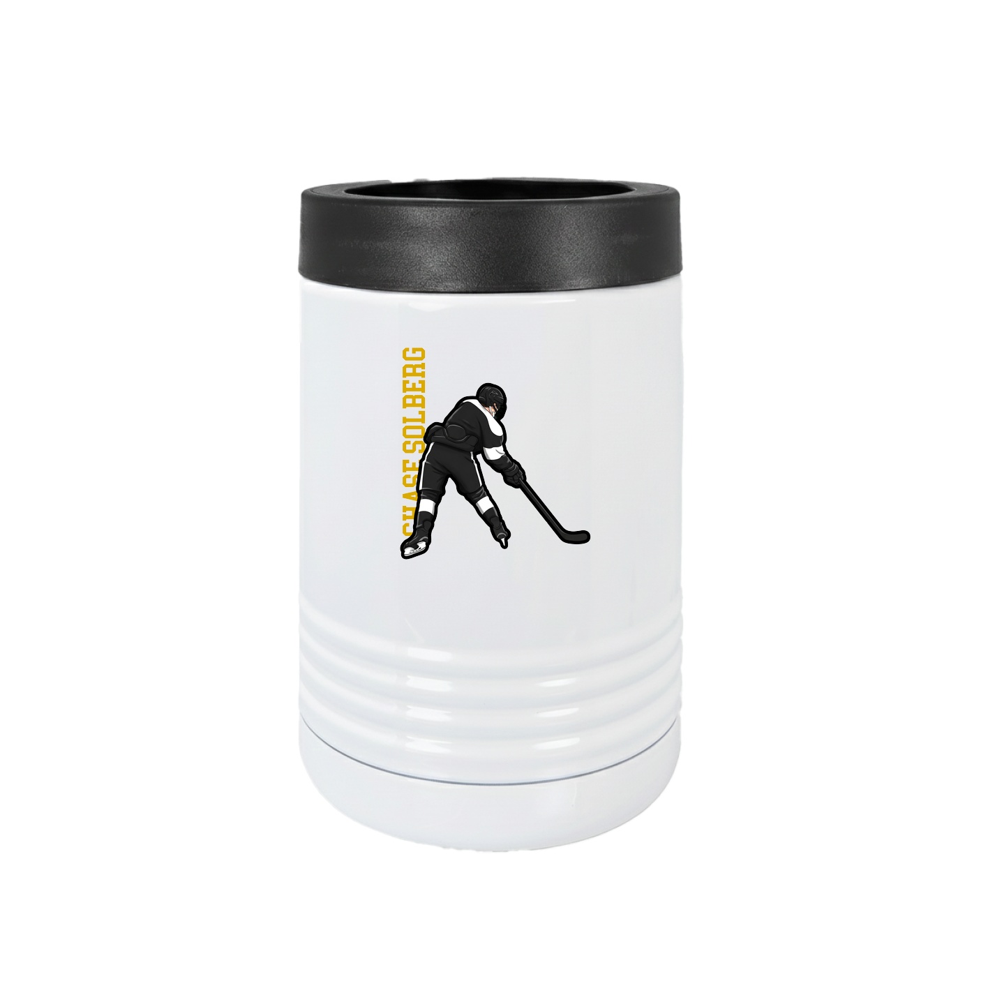 Beverage Holder — Name Vertical in White