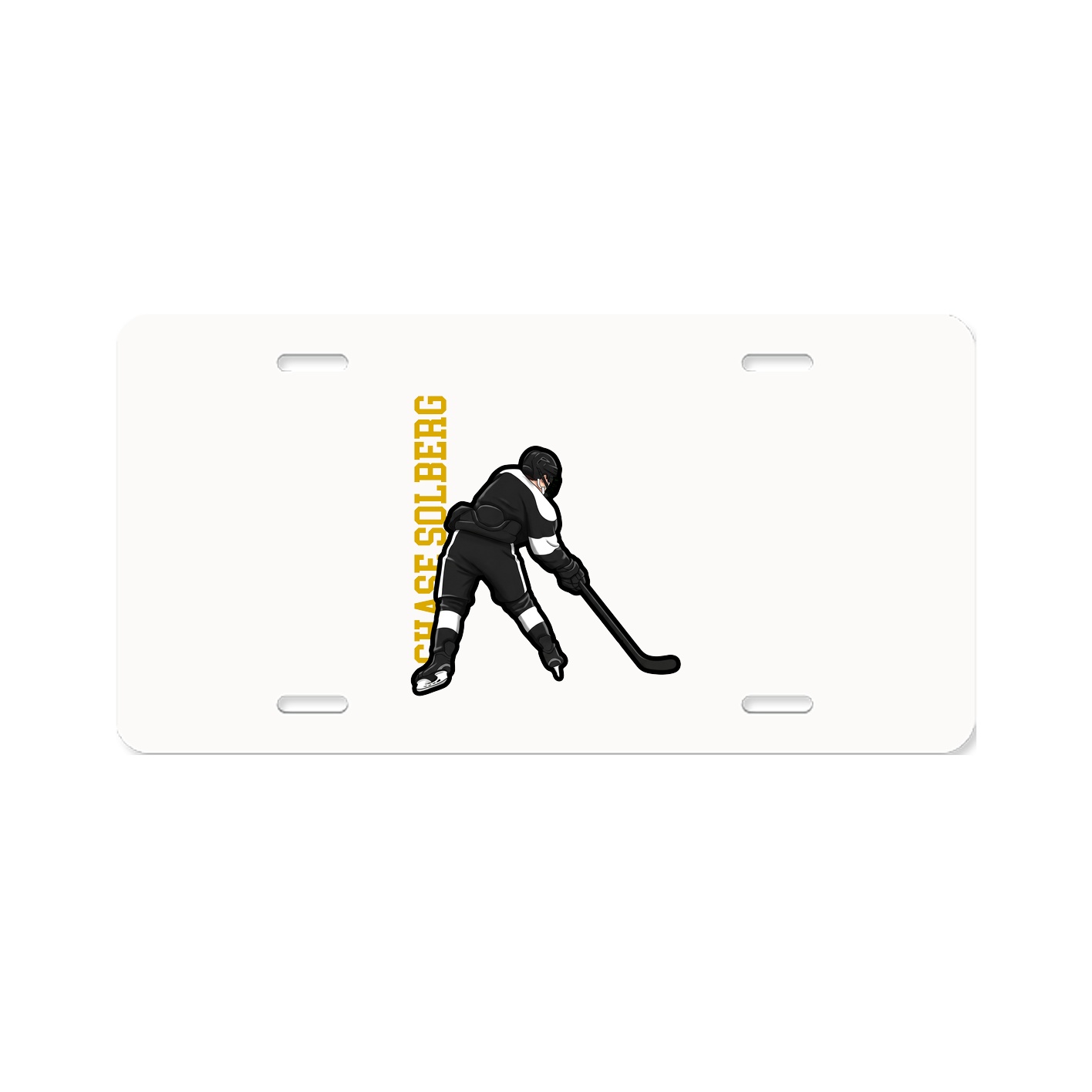 License Plate — Name Vertical in Classic