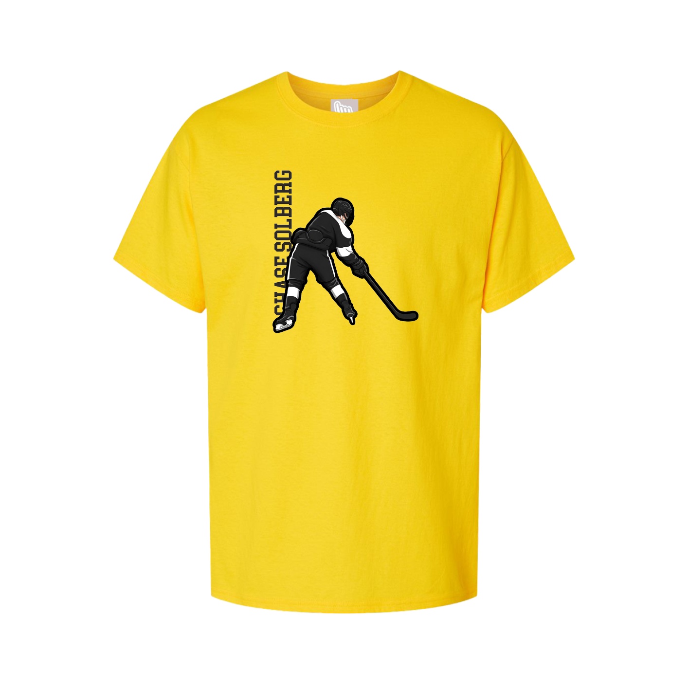 Youth Tee — Name Vertical in Gold
