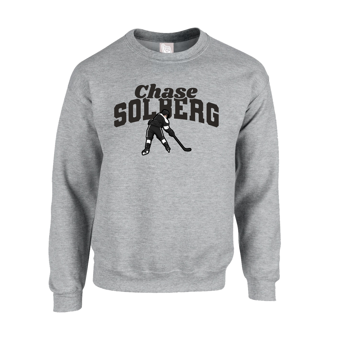 Fleece Crew — Signature Arch in Grey