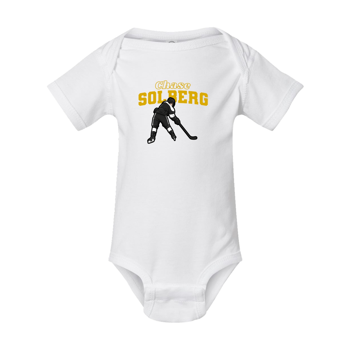 Baby Onesie — Name Arch in White
