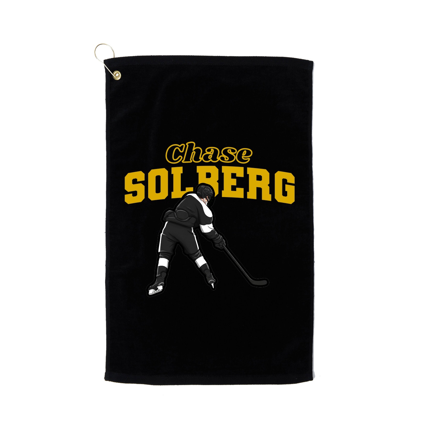 Golf Towel — Name Arch in Black