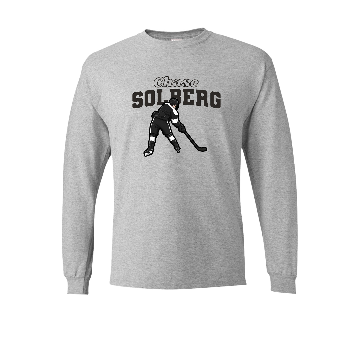 Long Sleeve Tee — Name Arch in Grey