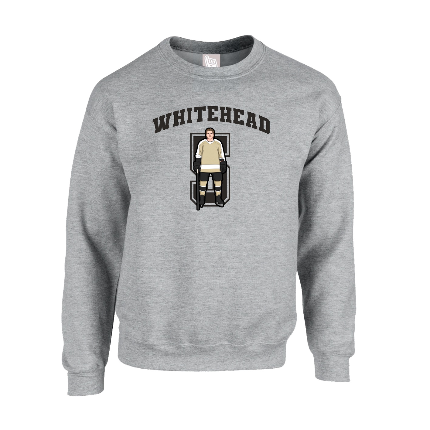 Fleece Crew — Number in Grey
