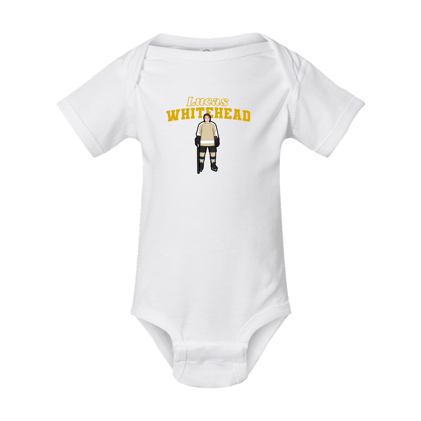 Baby Onesie — Name Arch in White