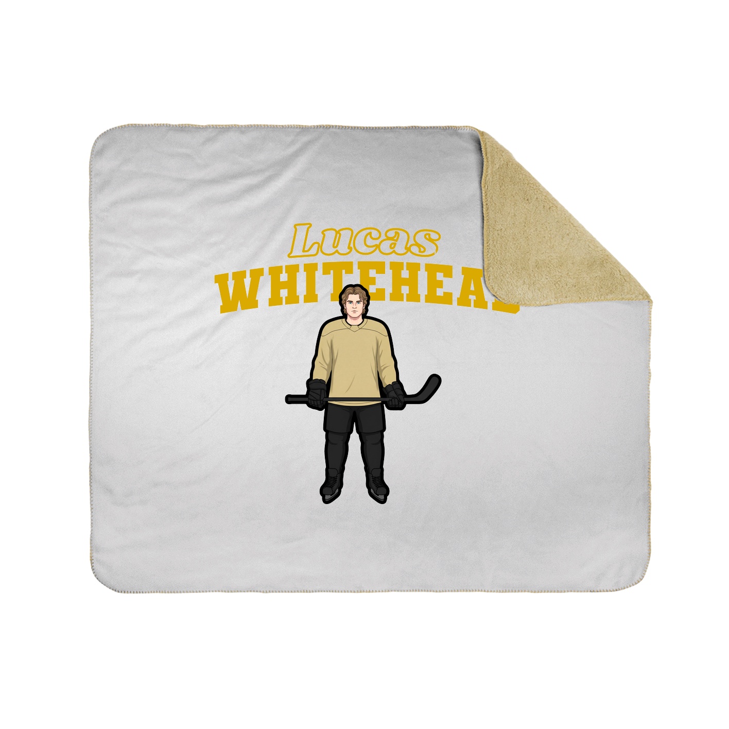 Throw Blanket — Name Arch in White