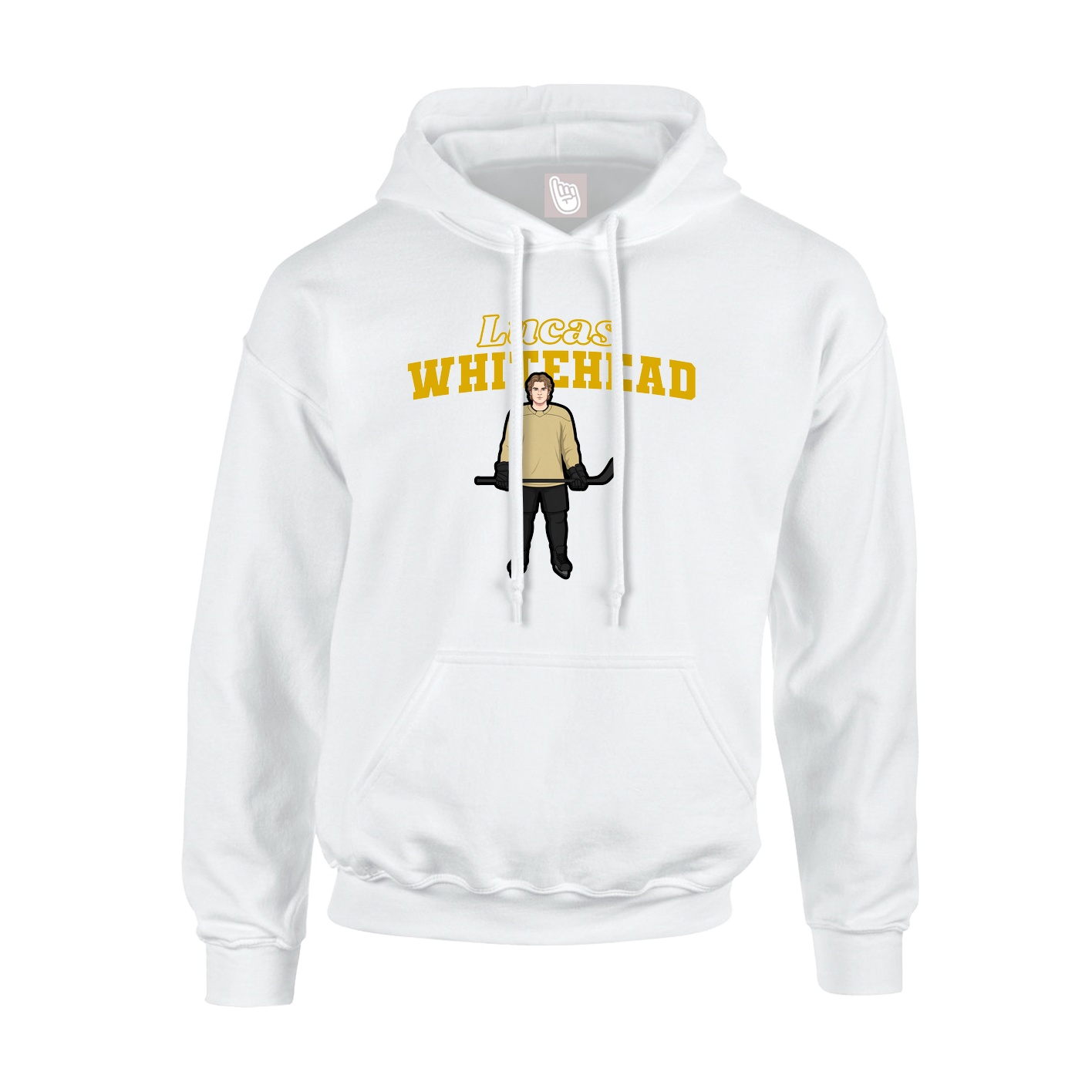 Hoodie — Name Arch in White