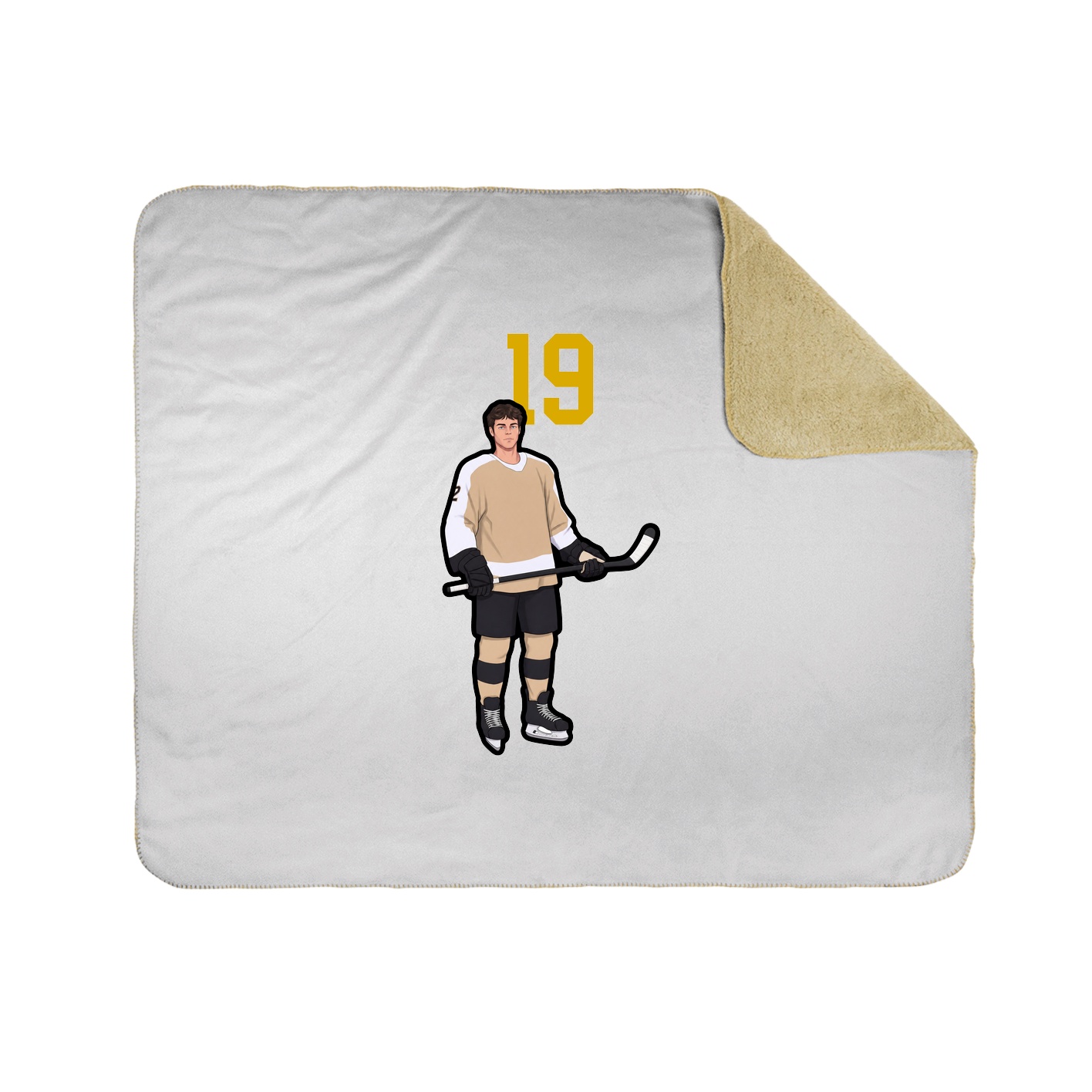 Throw Blanket — Number Top in White