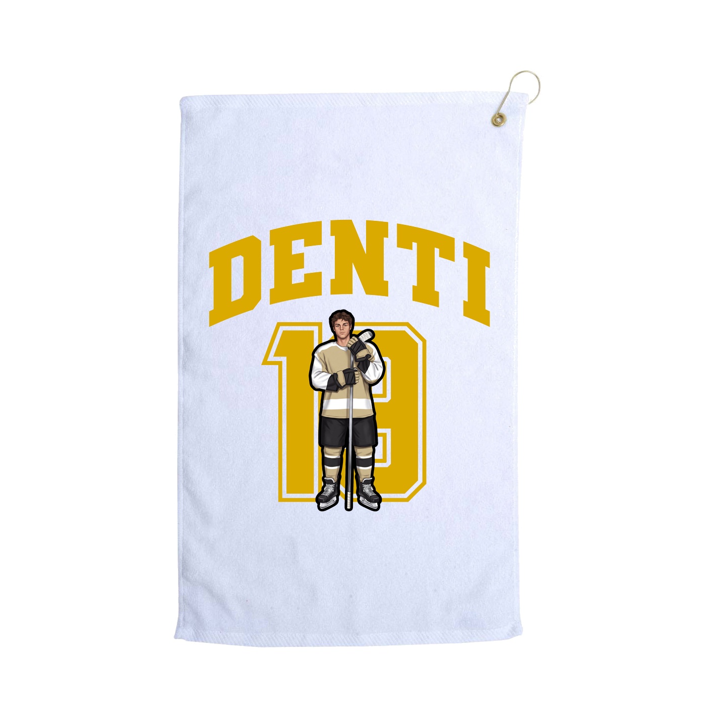 Golf Towel — Number in White