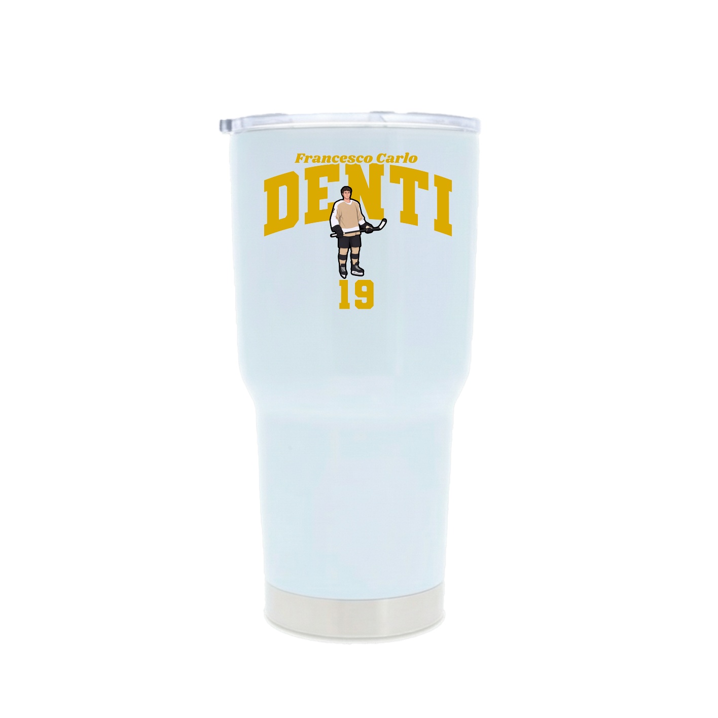30oz Stainless Steel Tumbler — Signature Arch in White