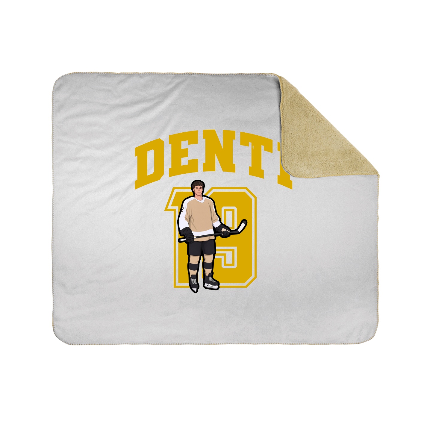 Throw Blanket — Number in White