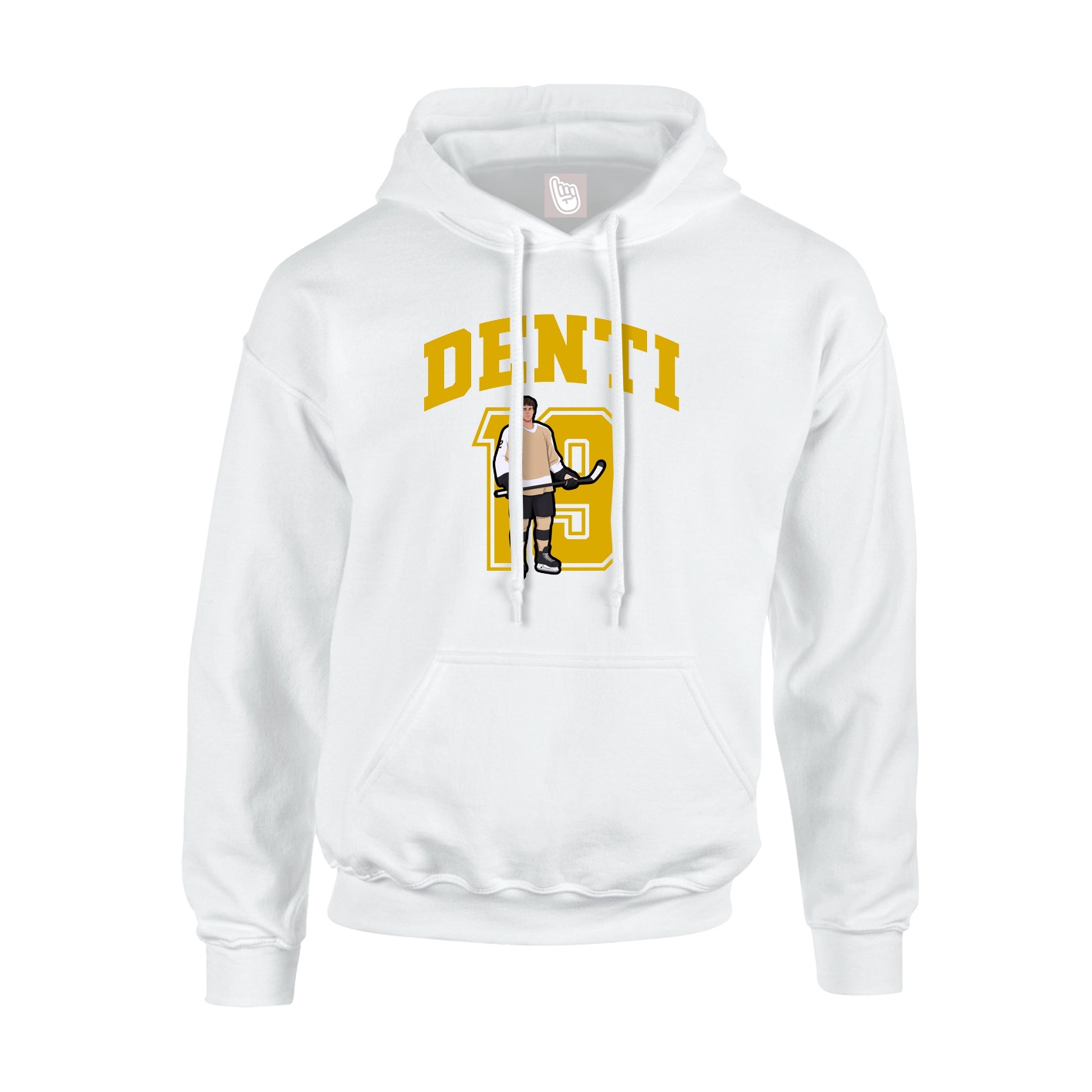 Hoodie — Number in White