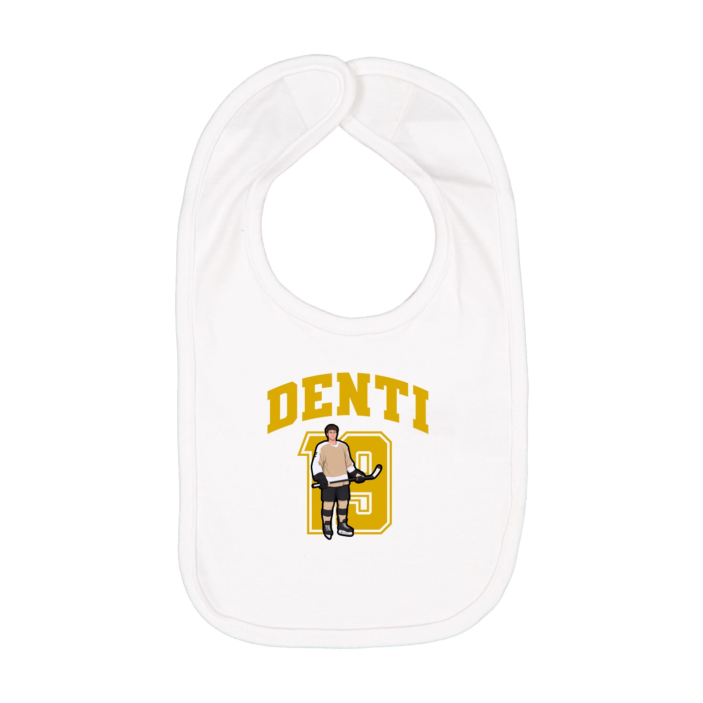 Infant Bib — Number in White