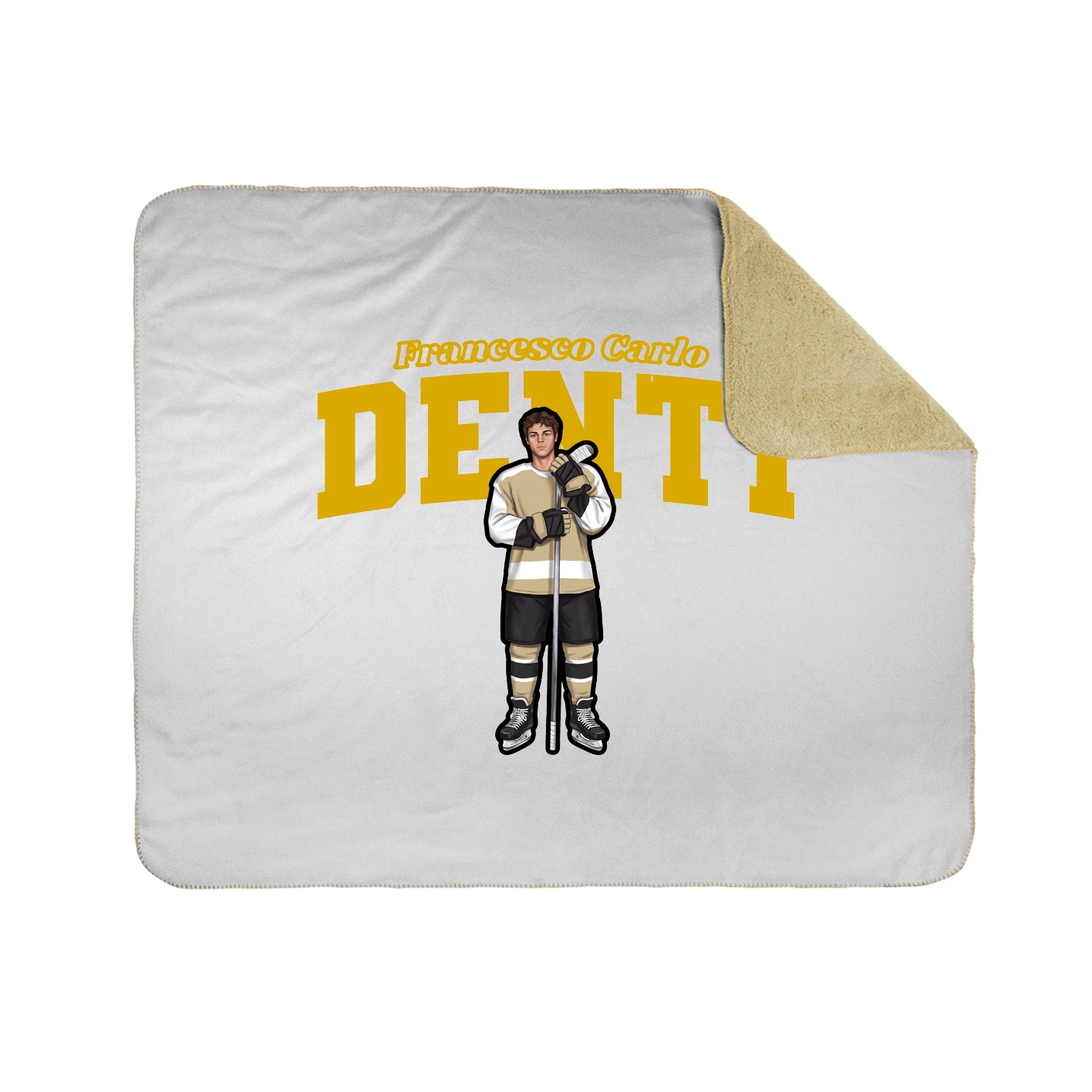 Throw Blanket — Name Arch in White