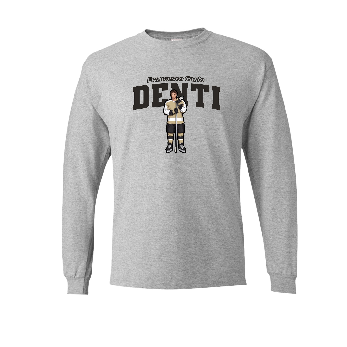 Long Sleeve Tee — Name Arch in Grey