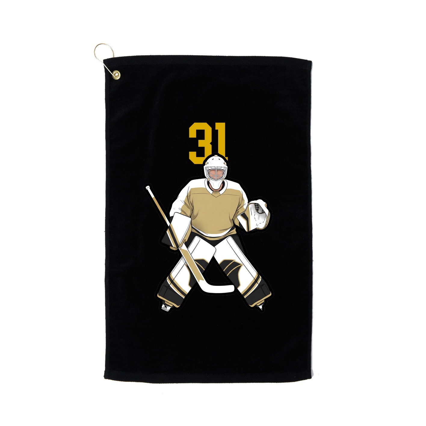 Golf Towel — Number Top in Black