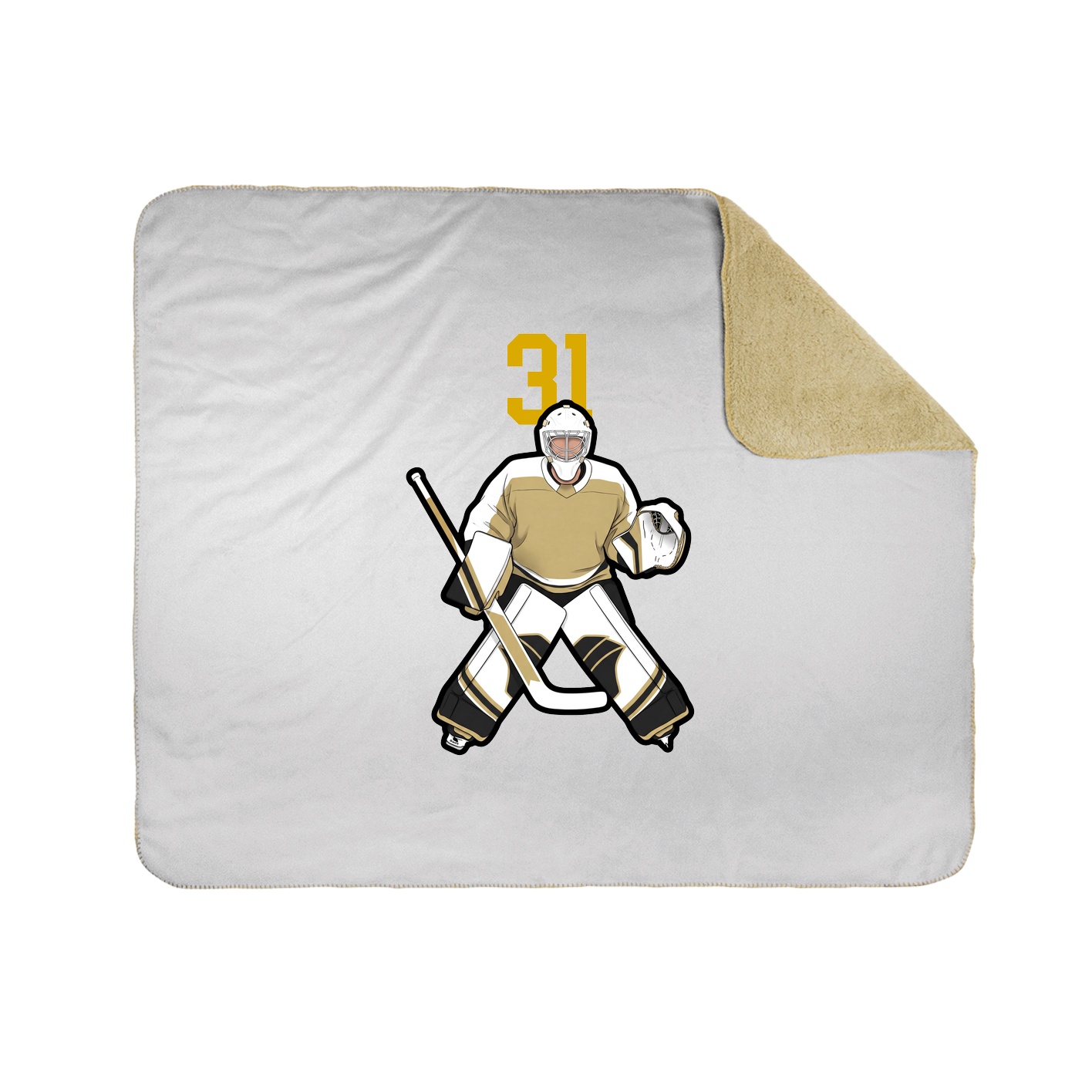 Throw Blanket — Number Top in White