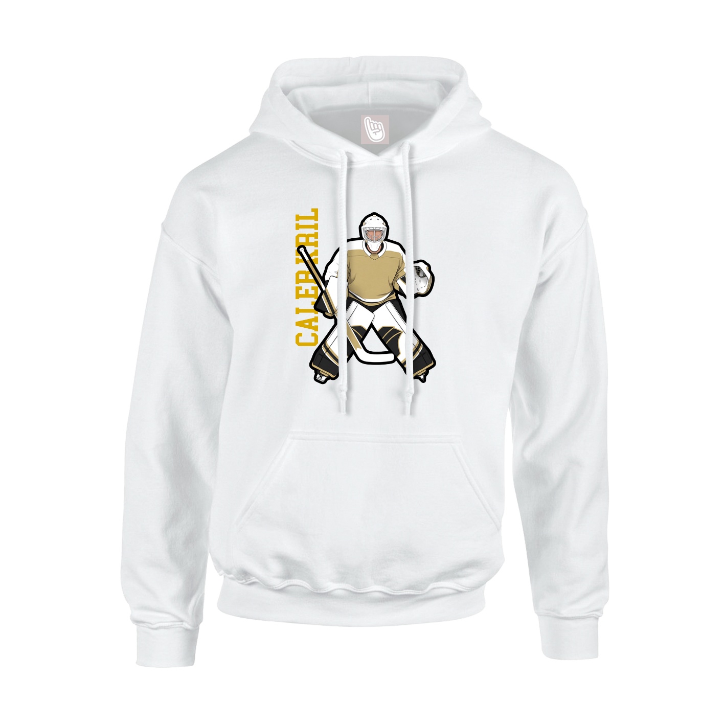 Hoodie — Name Vertical in White