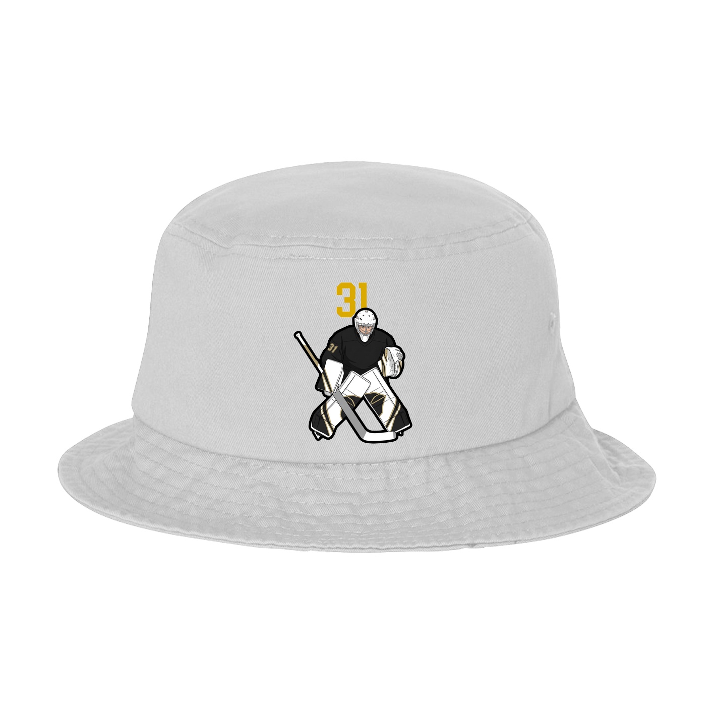 Bucket Cap — Number Top in White