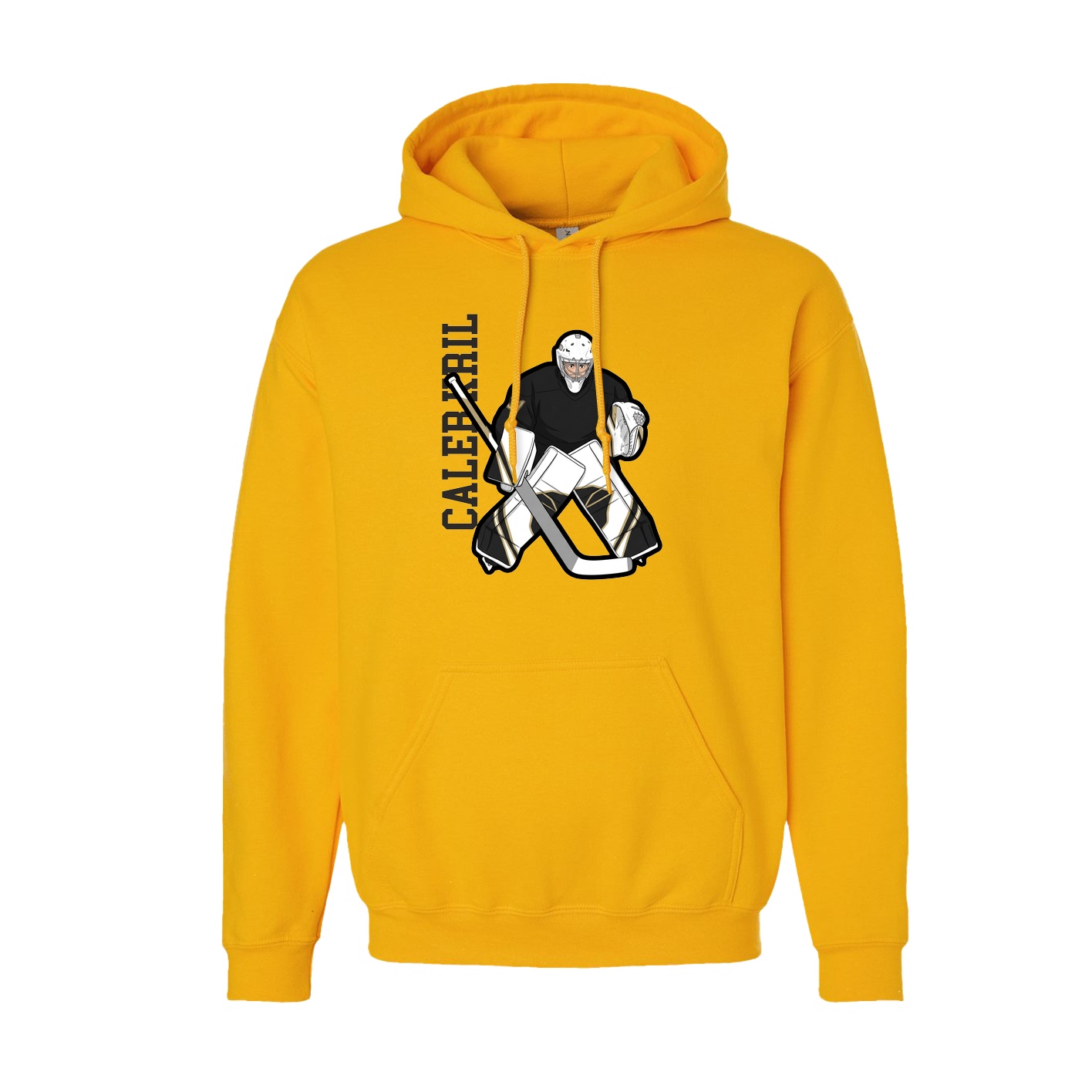 Hoodie — Name Vertical in Gold