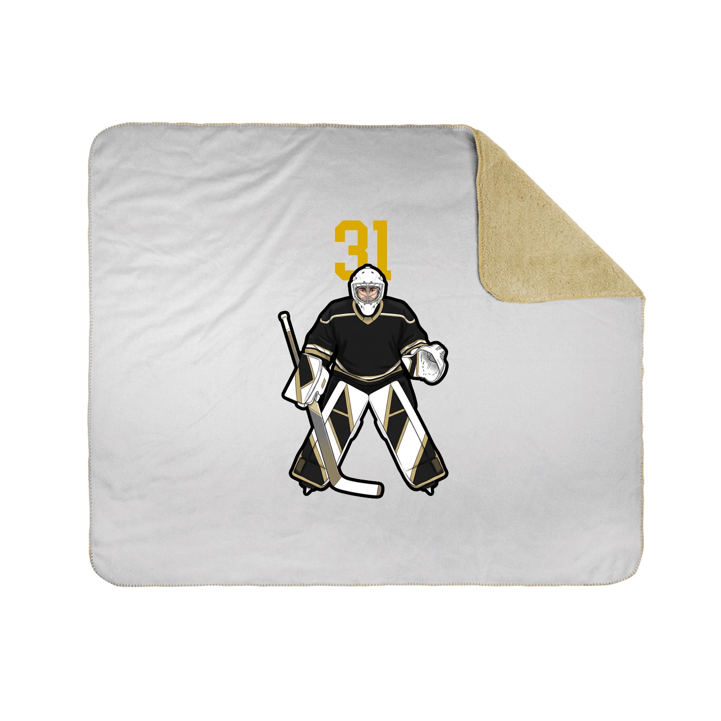 Throw Blanket — Number Top in White