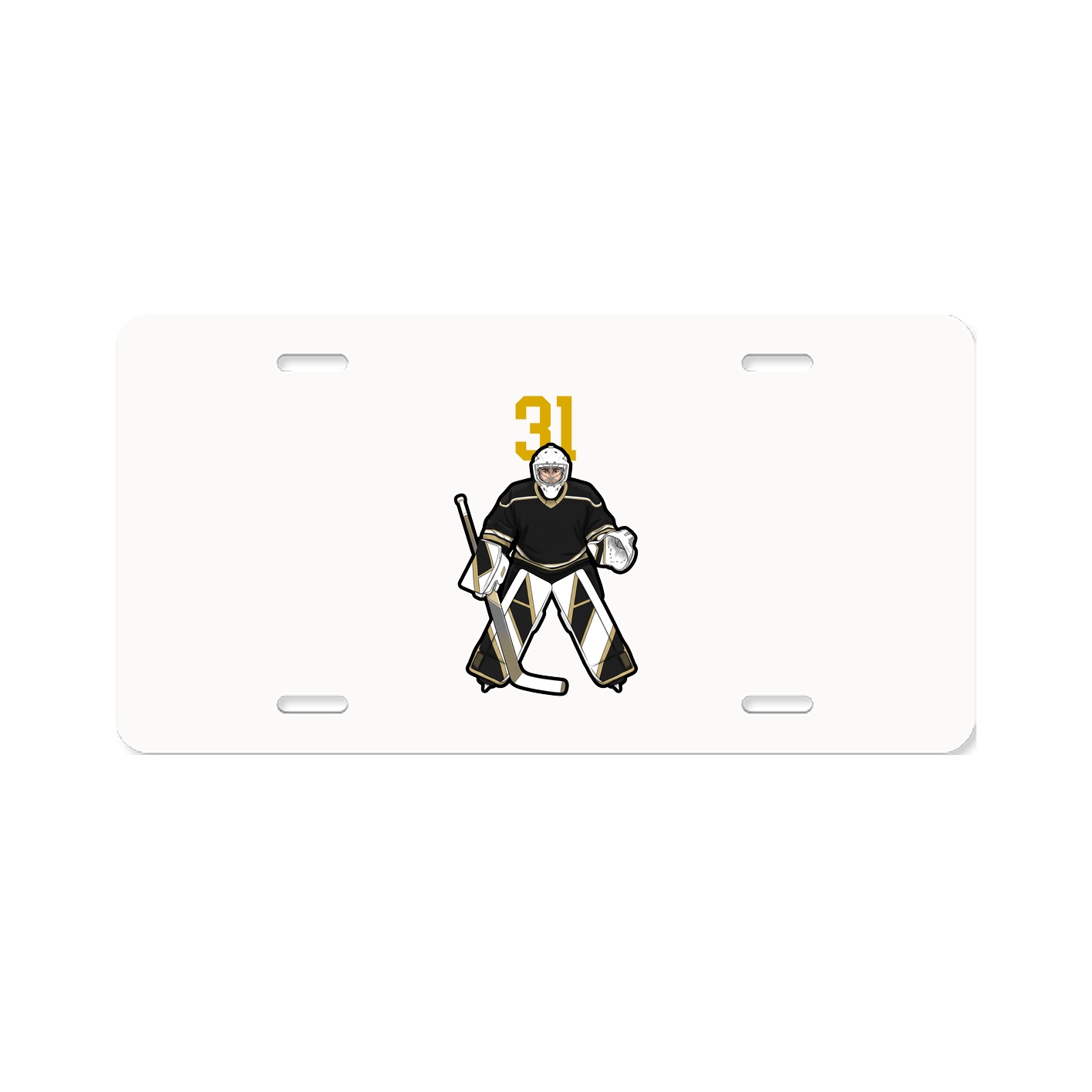 License Plate — Number Top in Classic