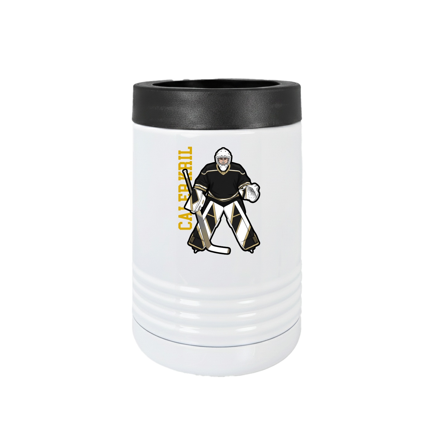 Beverage Holder — Name Vertical in White