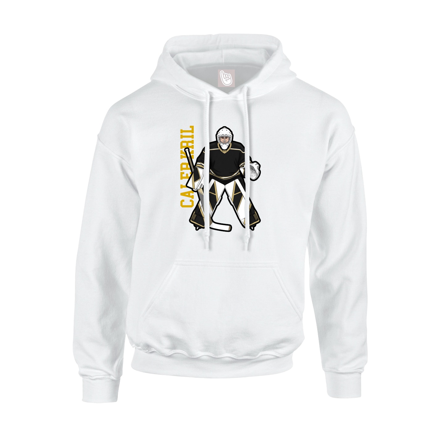 Hoodie — Name Vertical in White